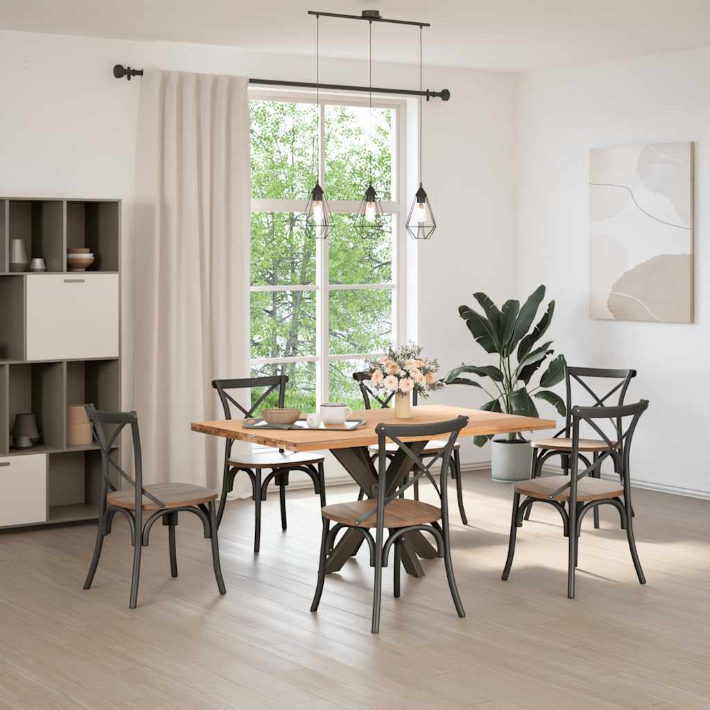 Pied de table à manger en forme d'araignée noir 85 x 85 x (72-73) cm en acier - XIOS