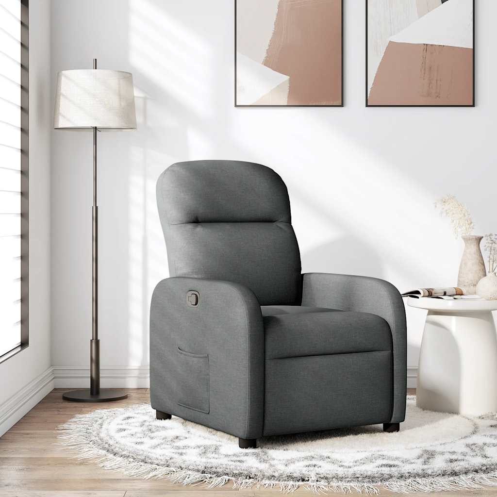Fauteuil inclinable Gris foncé Tissu - XIOS