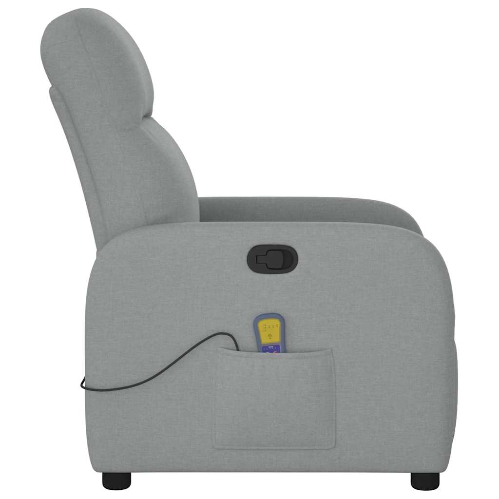 Fauteuil de massage inclinable Gris clair Tissu - XIOS