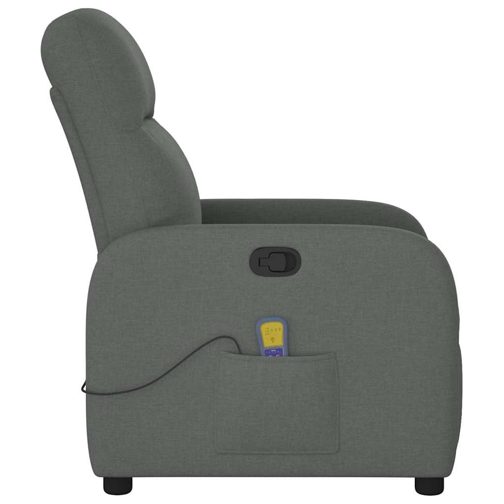 Fauteuil de massage inclinable Gris foncé Tissu - XIOS