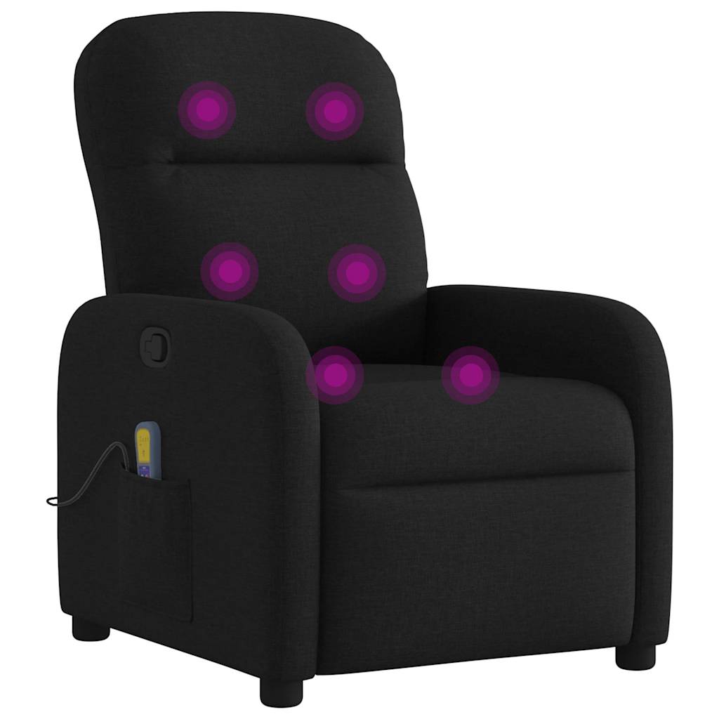 Fauteuil de massage inclinable Noir Tissu - XIOS