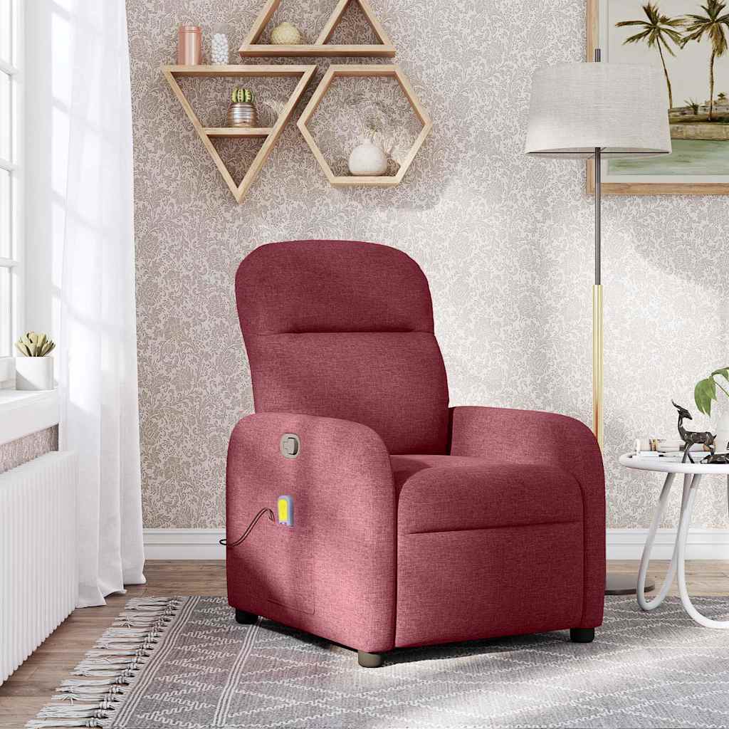 Fauteuil de massage inclinable Rouge bordeaux Tissu - XIOS
