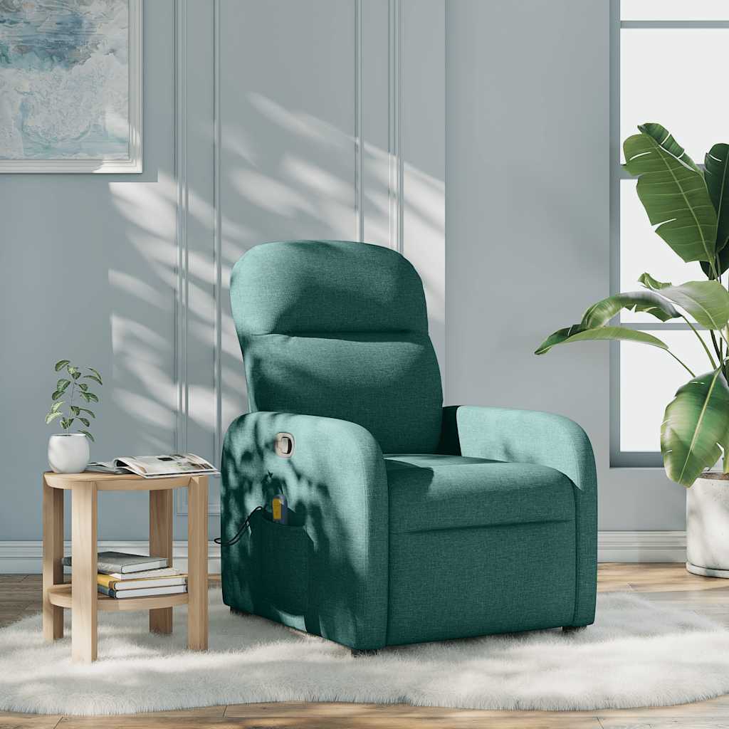 Fauteuil de massage inclinable Vert foncé Tissu - XIOS