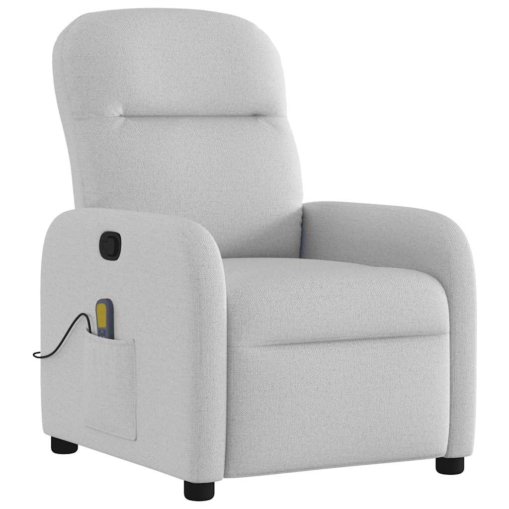 Fauteuil de massage inclinable gris nuage tissu - XIOS