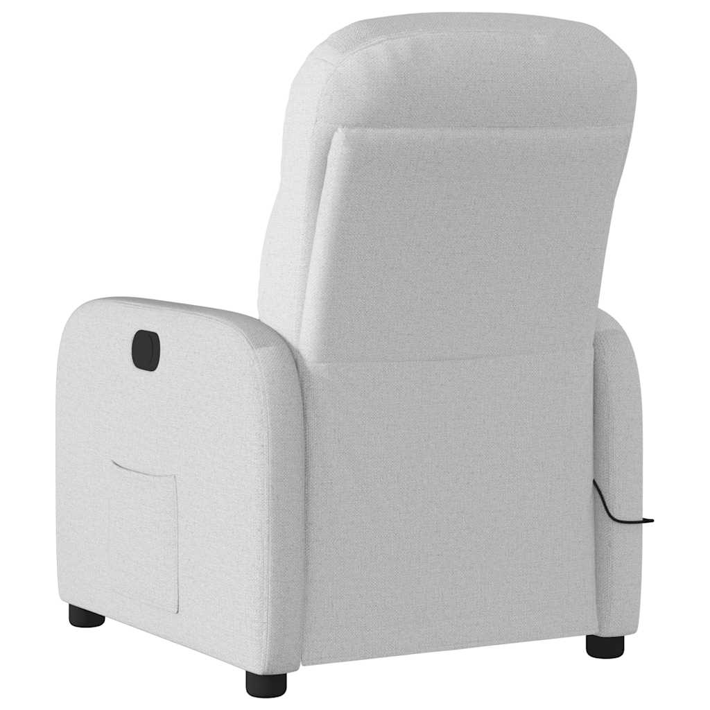 Fauteuil de massage inclinable gris nuage tissu - XIOS