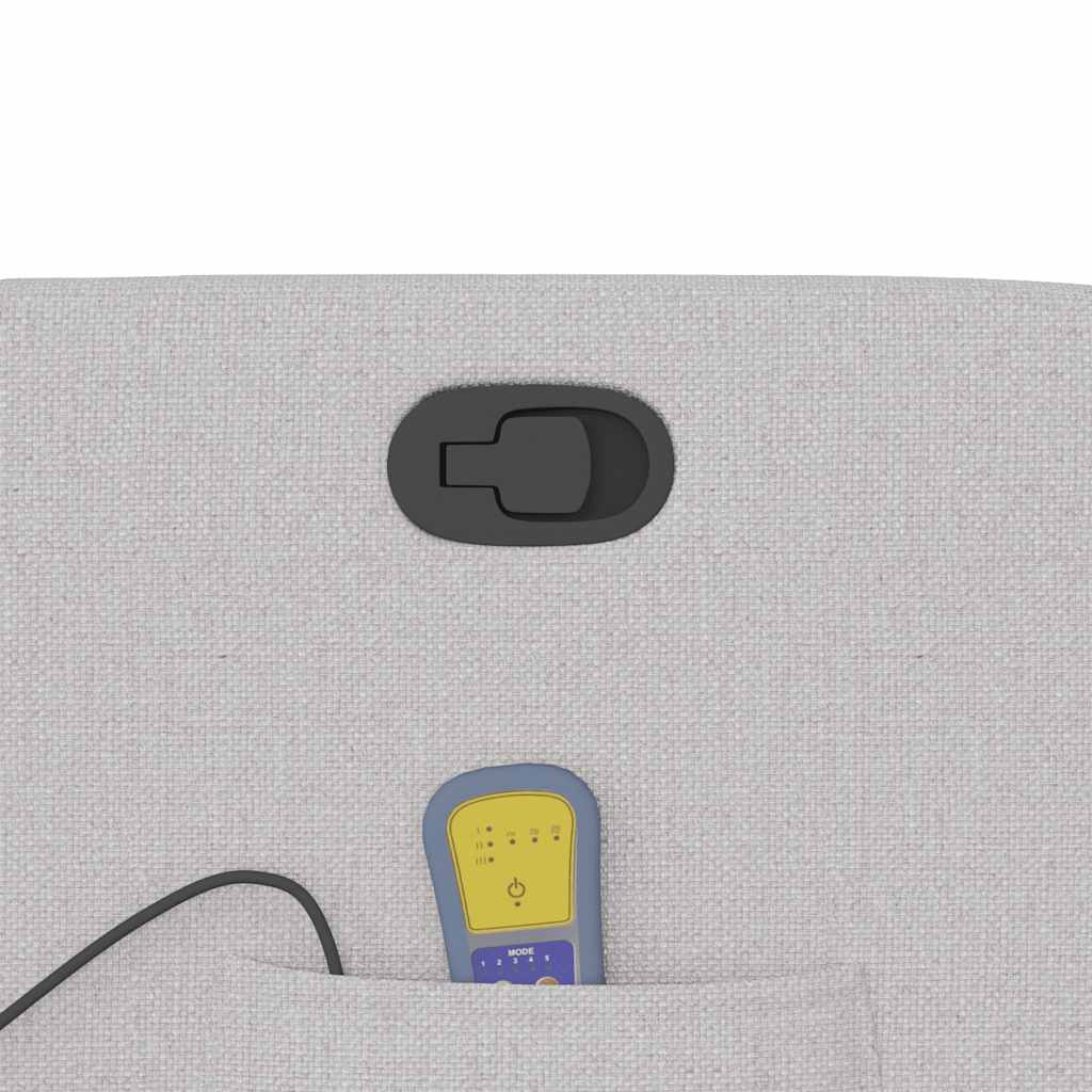 Fauteuil de massage inclinable gris nuage tissu - XIOS