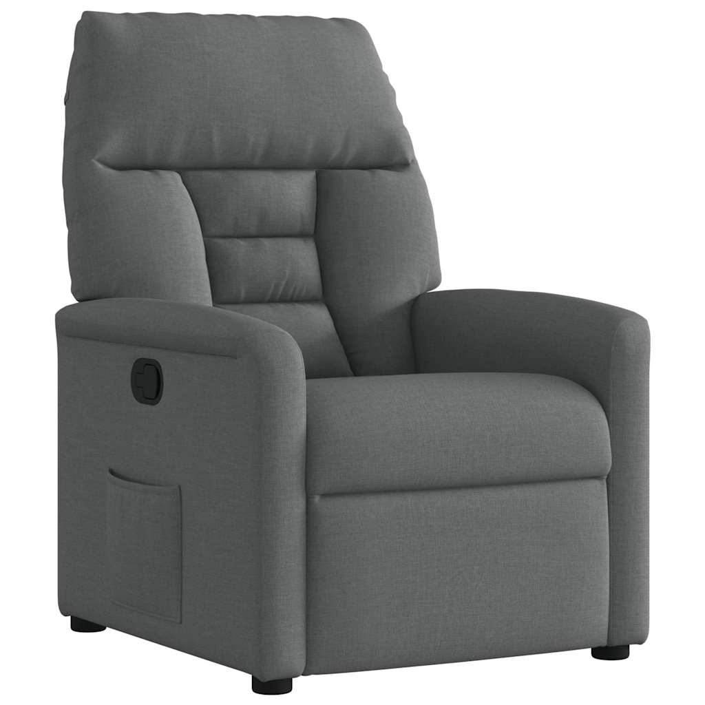 Fauteuil inclinable en tissu gris foncé - XIOS