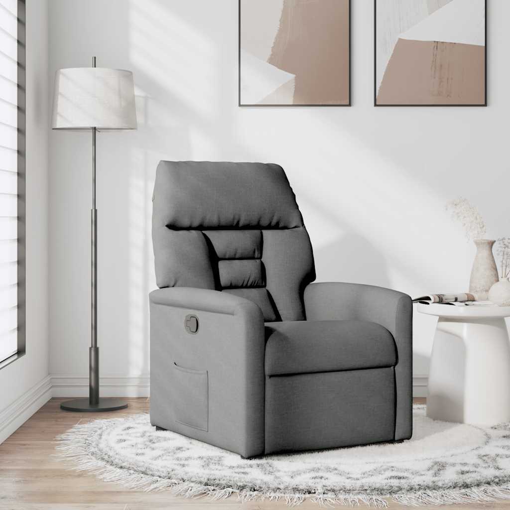 Fauteuil inclinable en tissu gris foncé - XIOS