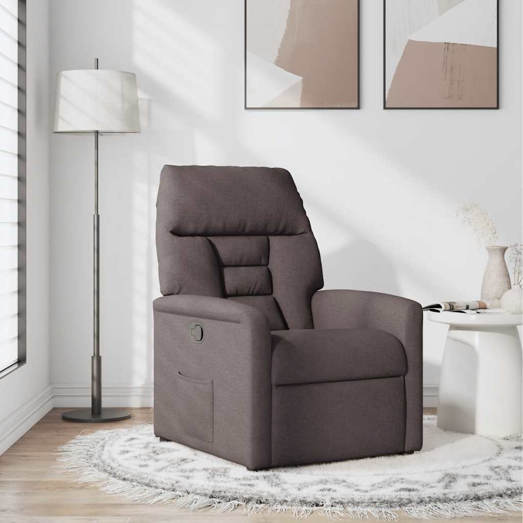 Fauteuil inclinable Marron foncé Tissu - XIOS