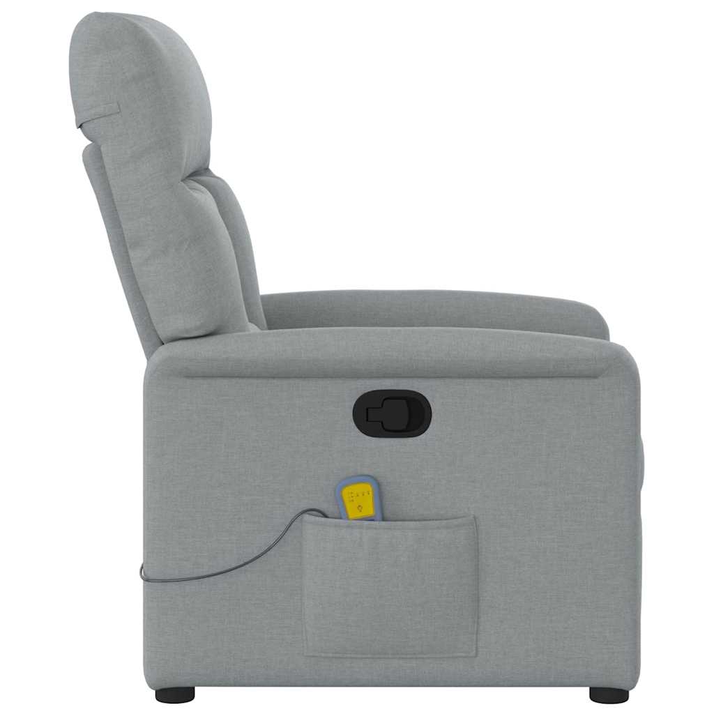Fauteuil de massage inclinable Gris clair Tissu - XIOS