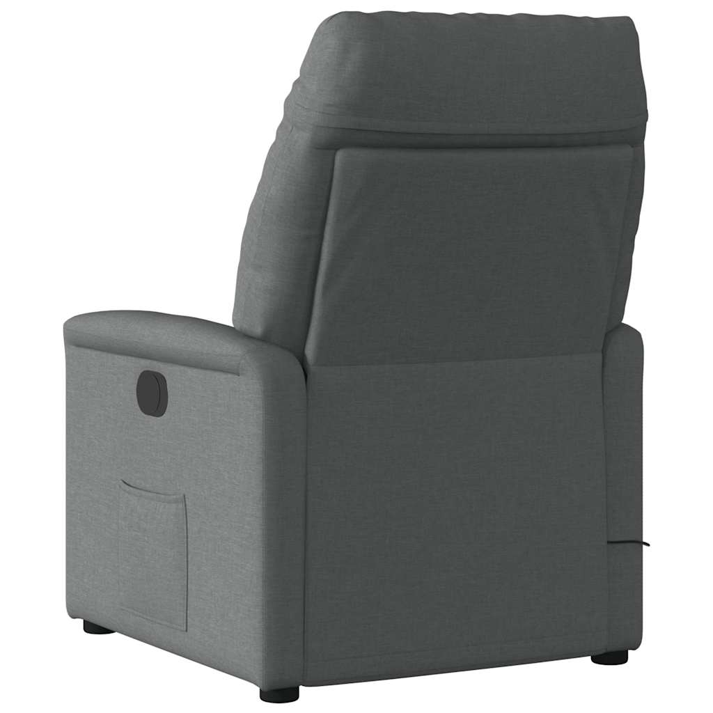 Fauteuil inclinable de massage en tissu gris foncé - XIOS