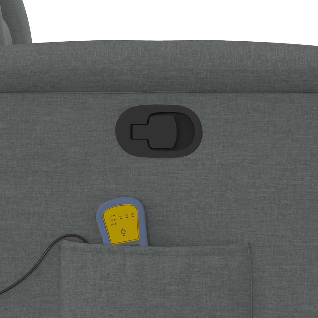 Fauteuil inclinable de massage en tissu gris foncé - XIOS