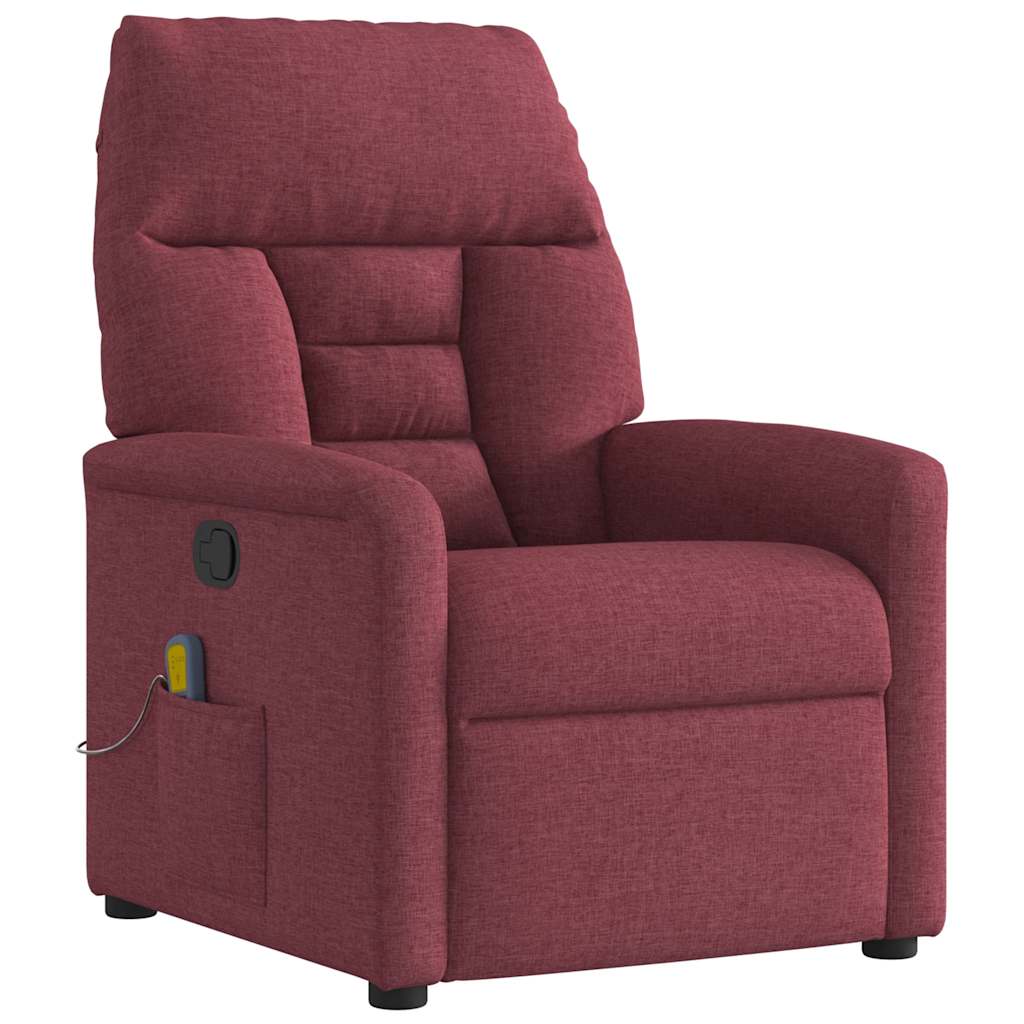 Fauteuil de massage inclinable Rouge bordeaux Tissu - XIOS