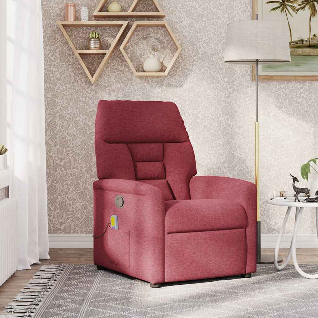 Fauteuil de massage inclinable Rouge bordeaux Tissu - XIOS