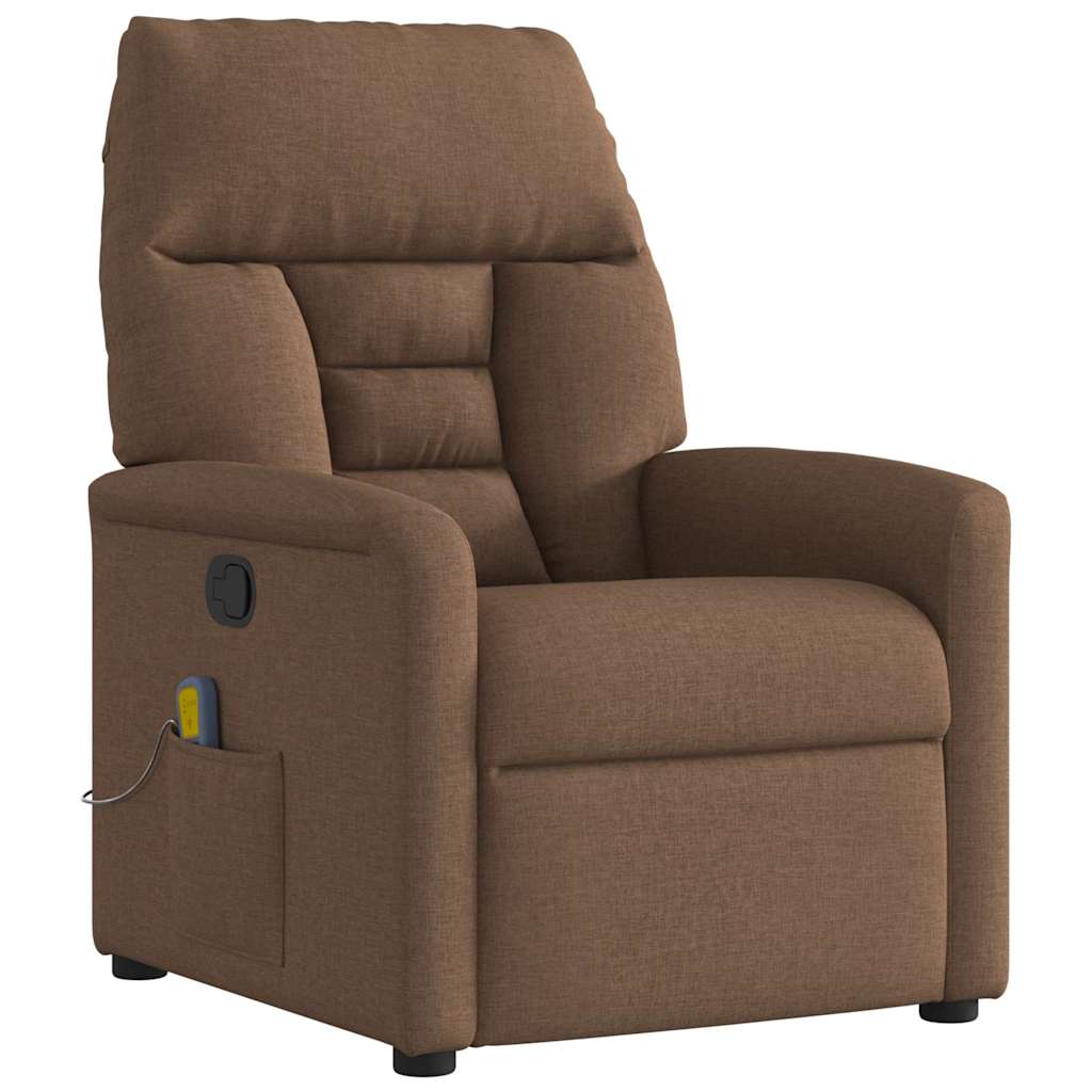 Fauteuil de massage inclinable Marron Tissu - XIOS