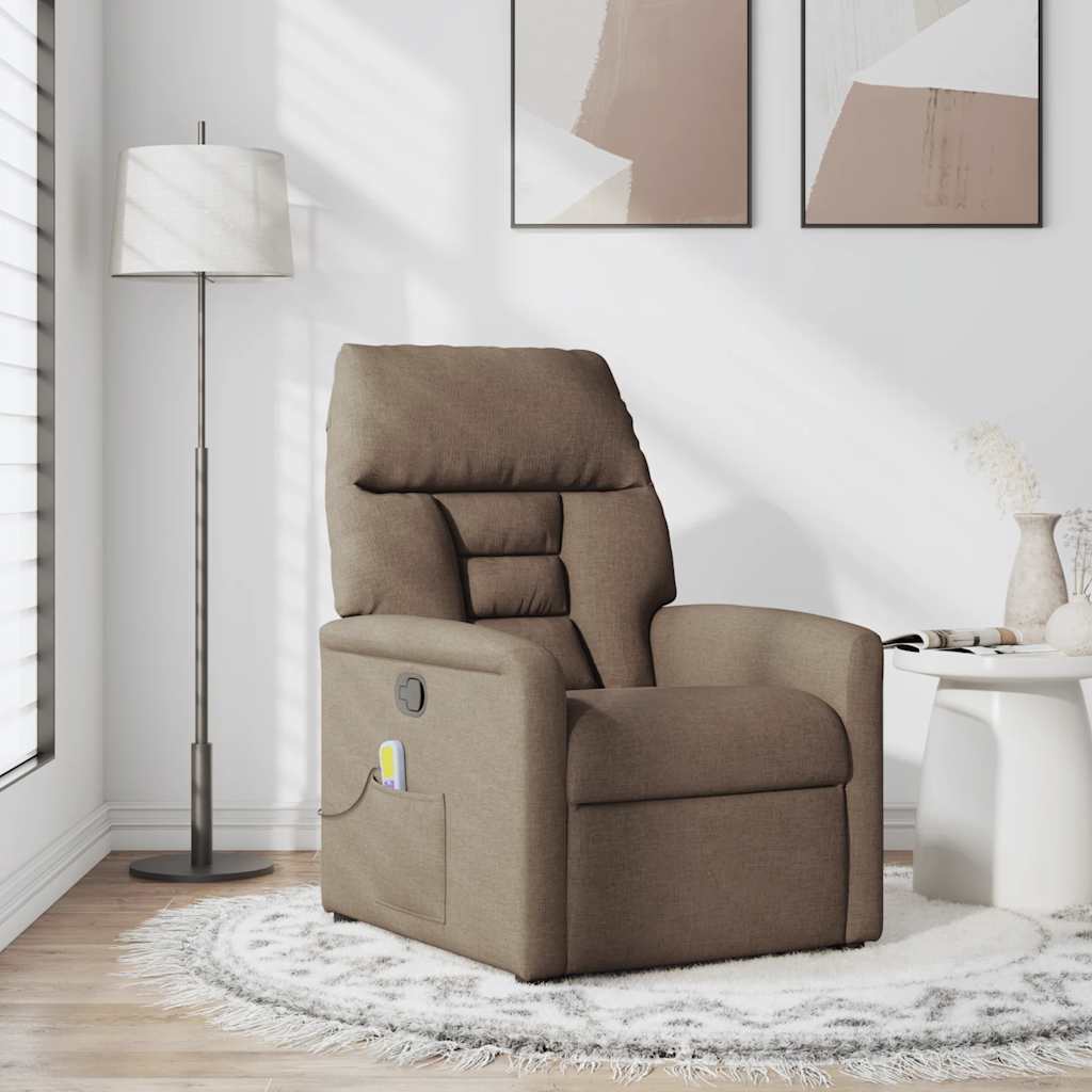 Fauteuil de massage inclinable Marron Tissu - XIOS