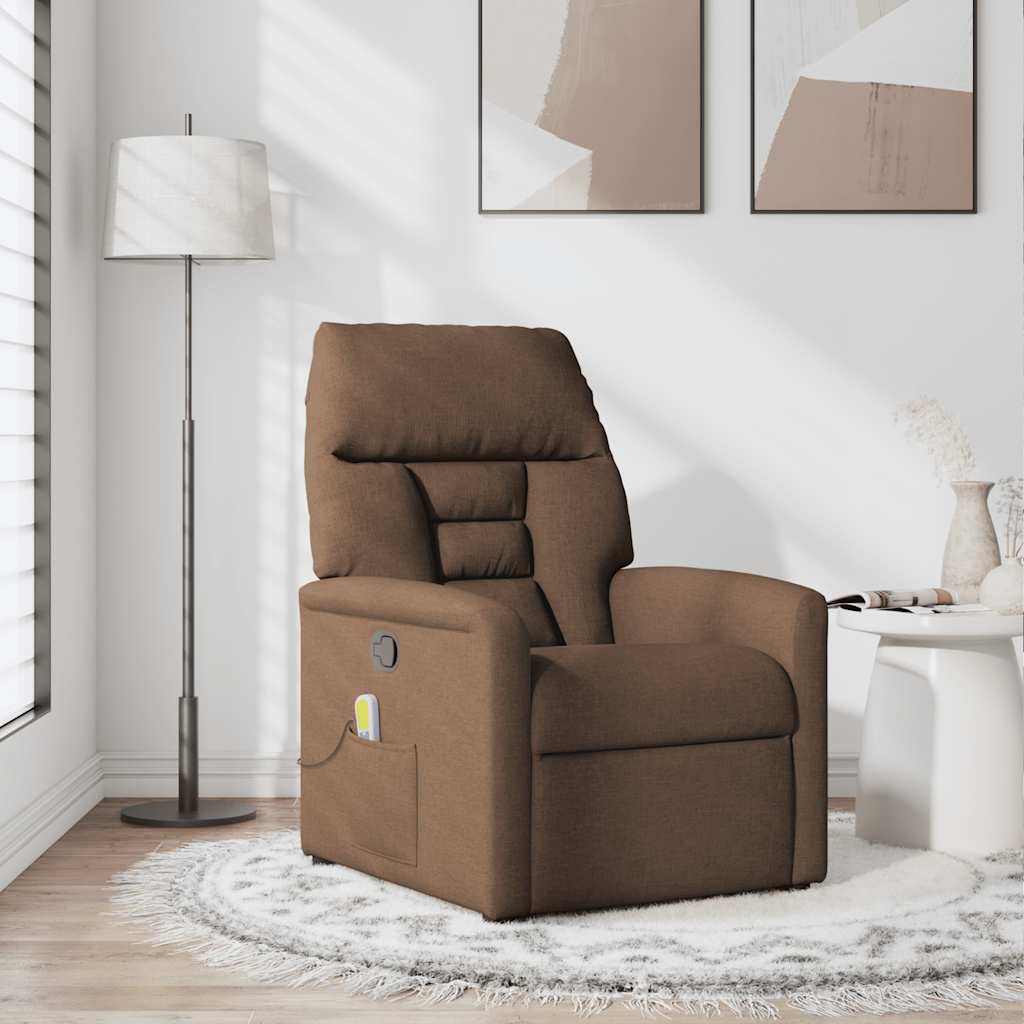Fauteuil de massage inclinable Marron Tissu - XIOS