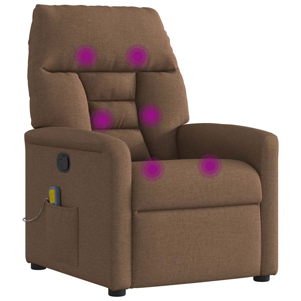 Fauteuil de massage inclinable Marron Tissu - XIOS