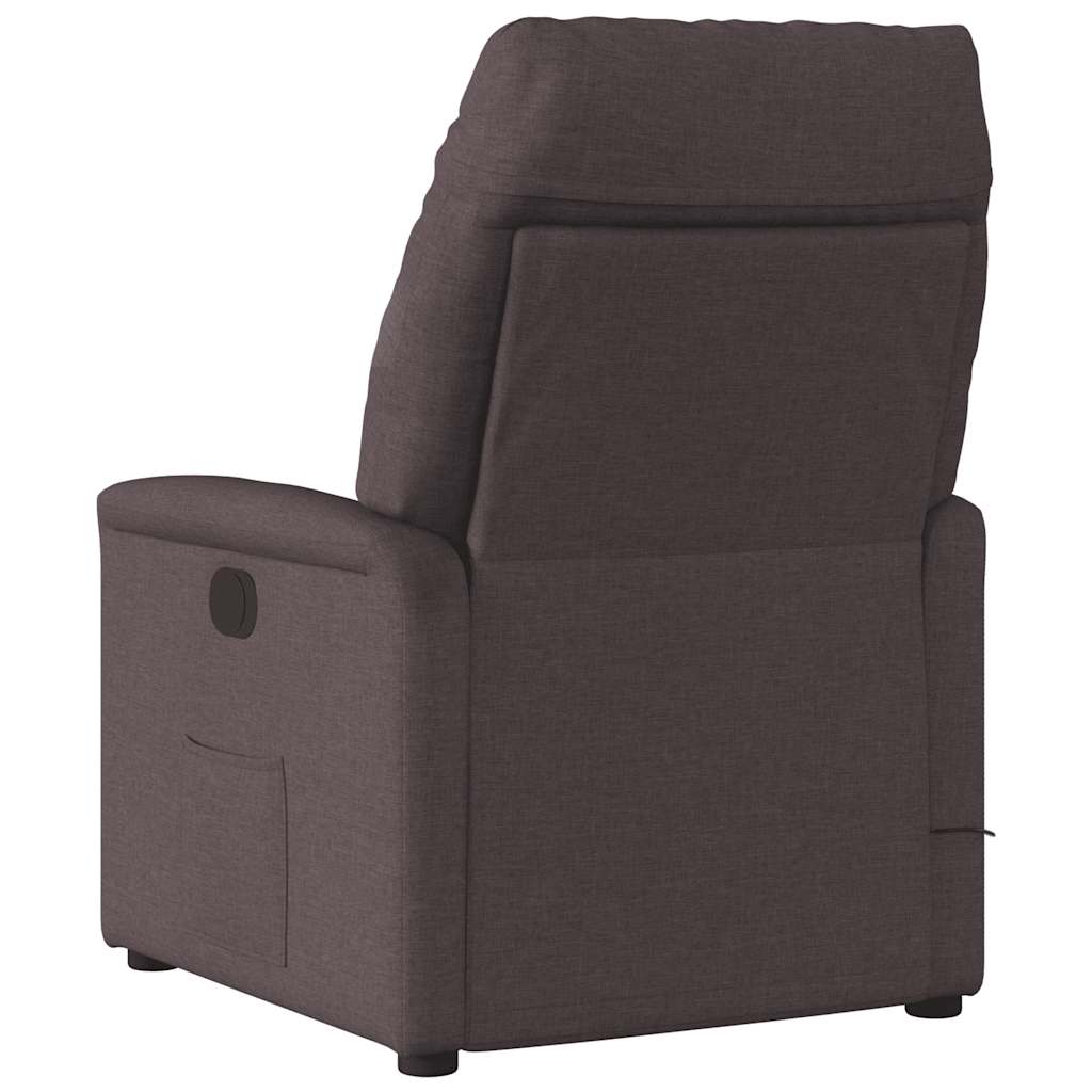 Fauteuil de massage inclinable Marron foncé Tissu - XIOS