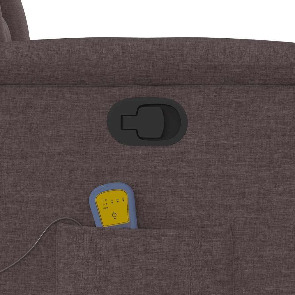 Fauteuil de massage inclinable Marron foncé Tissu - XIOS
