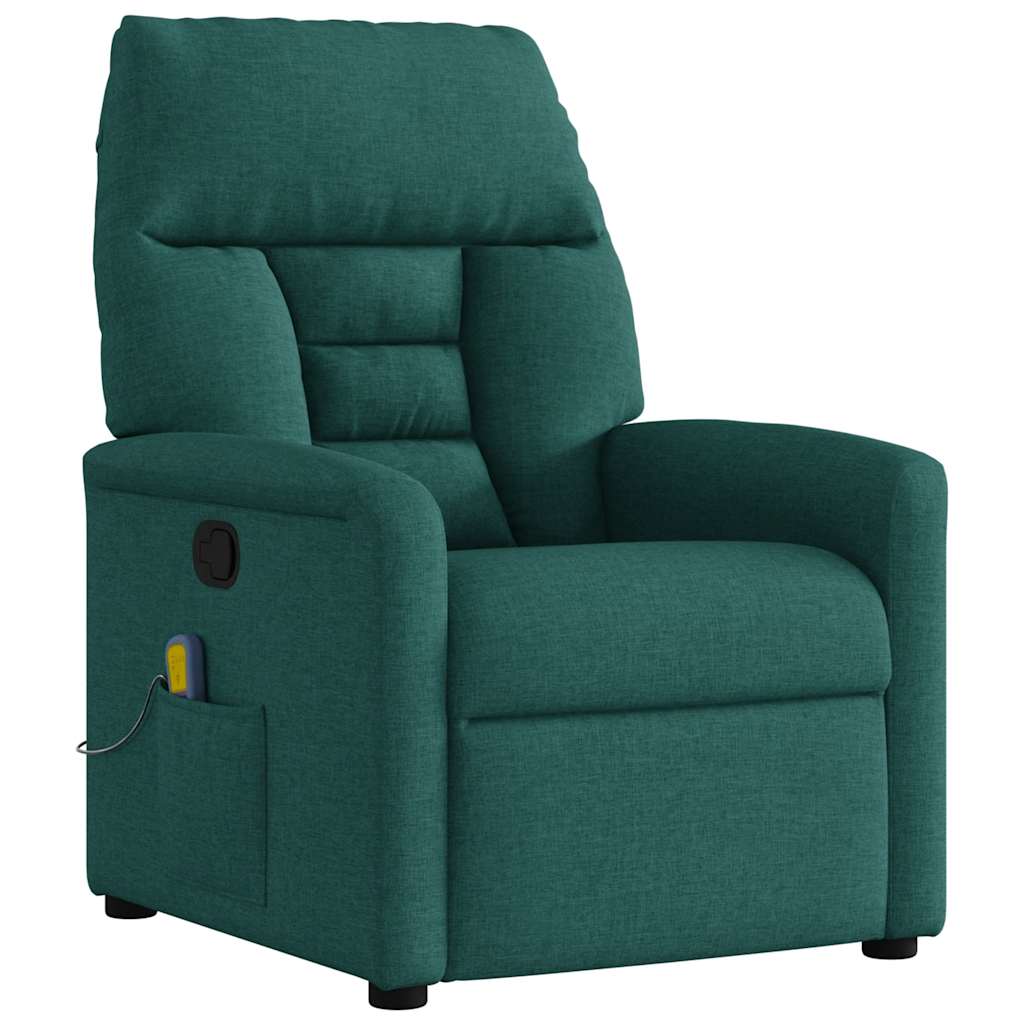 Fauteuil de massage inclinable Vert foncé Tissu - XIOS