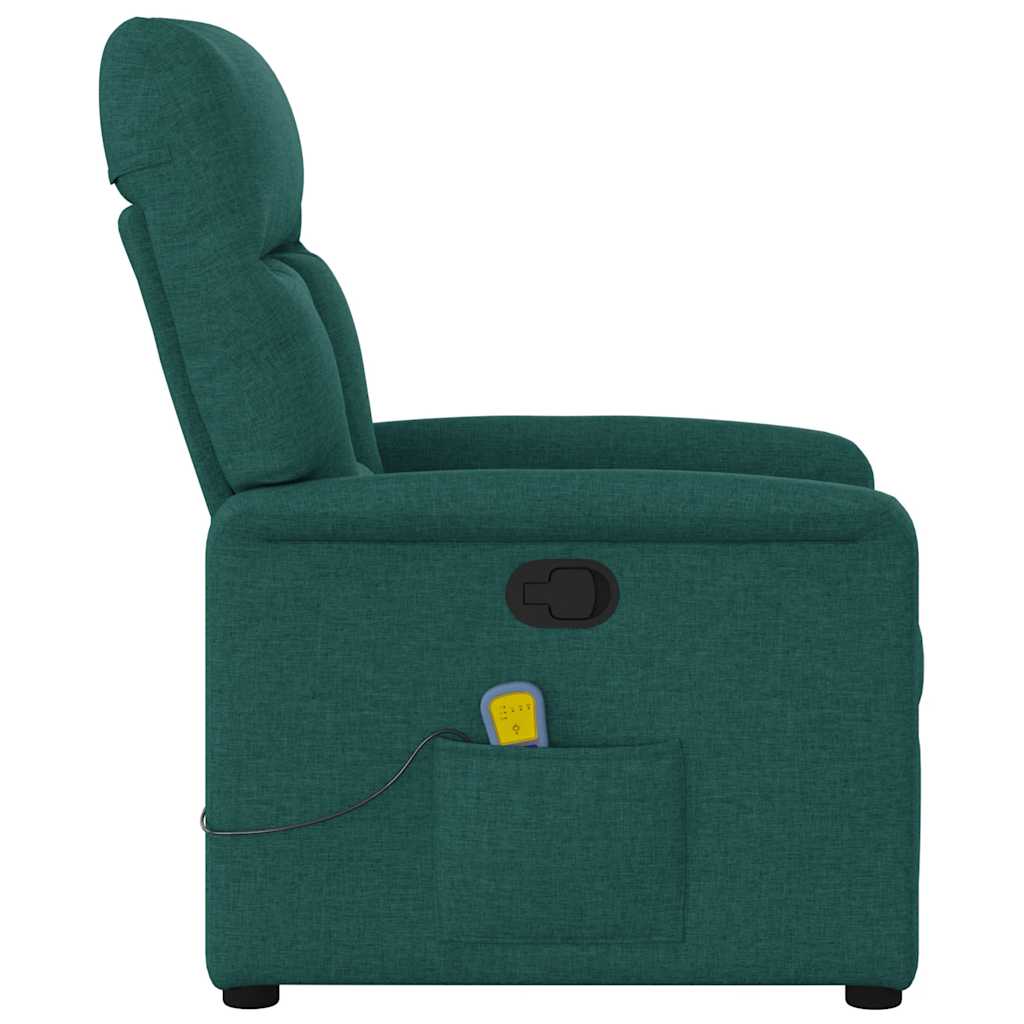 Fauteuil de massage inclinable Vert foncé Tissu - XIOS