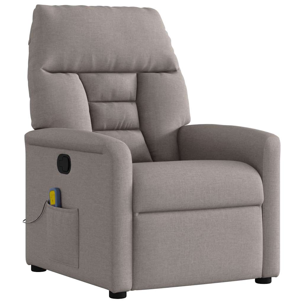 Fauteuil de massage inclinable Taupe Tissu - XIOS