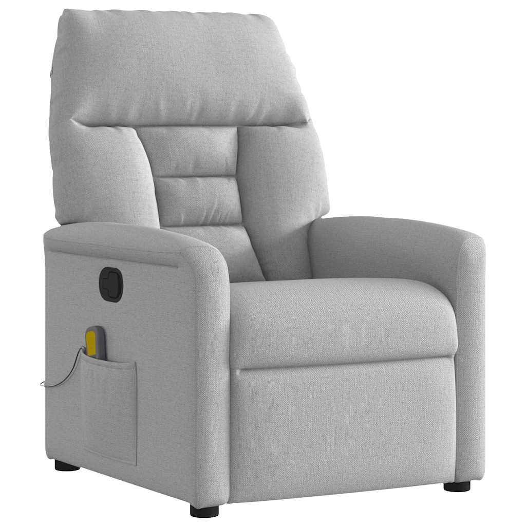 Fauteuil de massage inclinable gris nuage tissu - XIOS