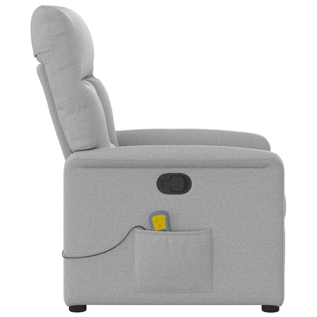 Fauteuil de massage inclinable gris nuage tissu - XIOS
