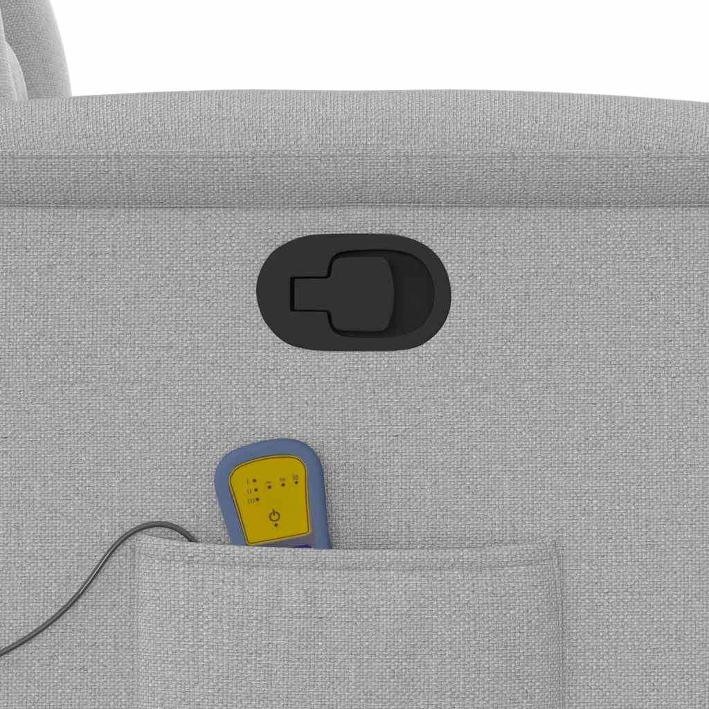 Fauteuil de massage inclinable gris nuage tissu - XIOS