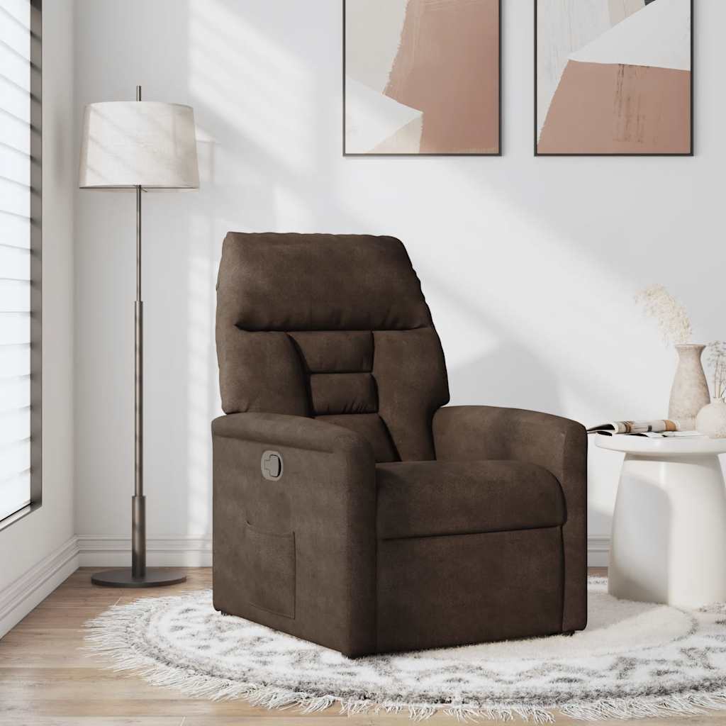 Fauteuil inclinable marron tissu microfibre
