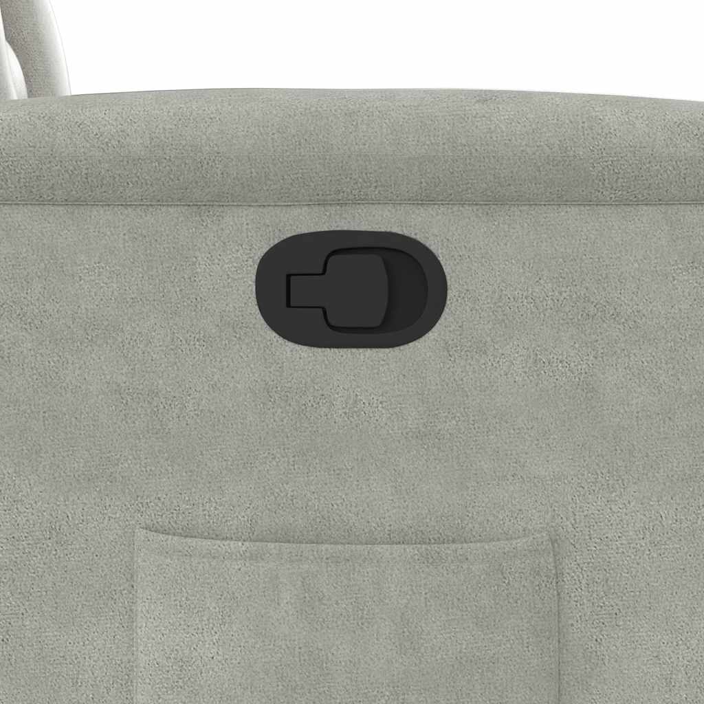 Fauteuil inclinable gris clair tissu microfibre - XIOS