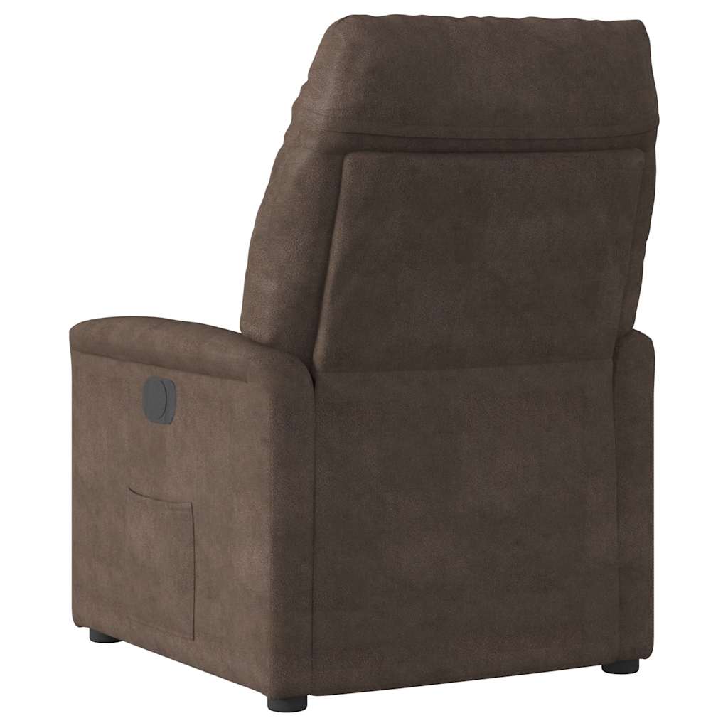 Fauteuil inclinable de massage marron tissu microfibre - XIOS