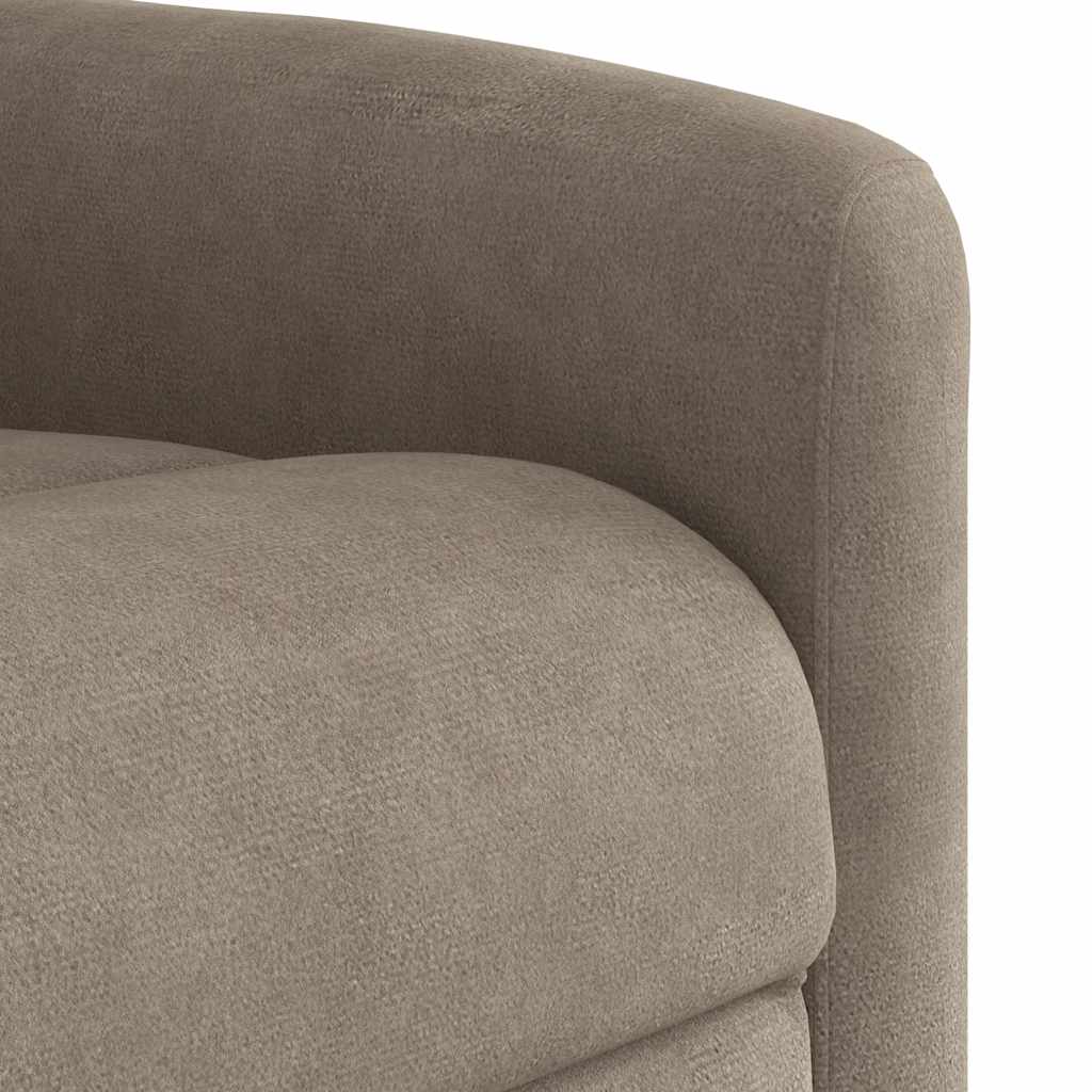 Fauteuil inclinable de massage taupe tissu microfibre