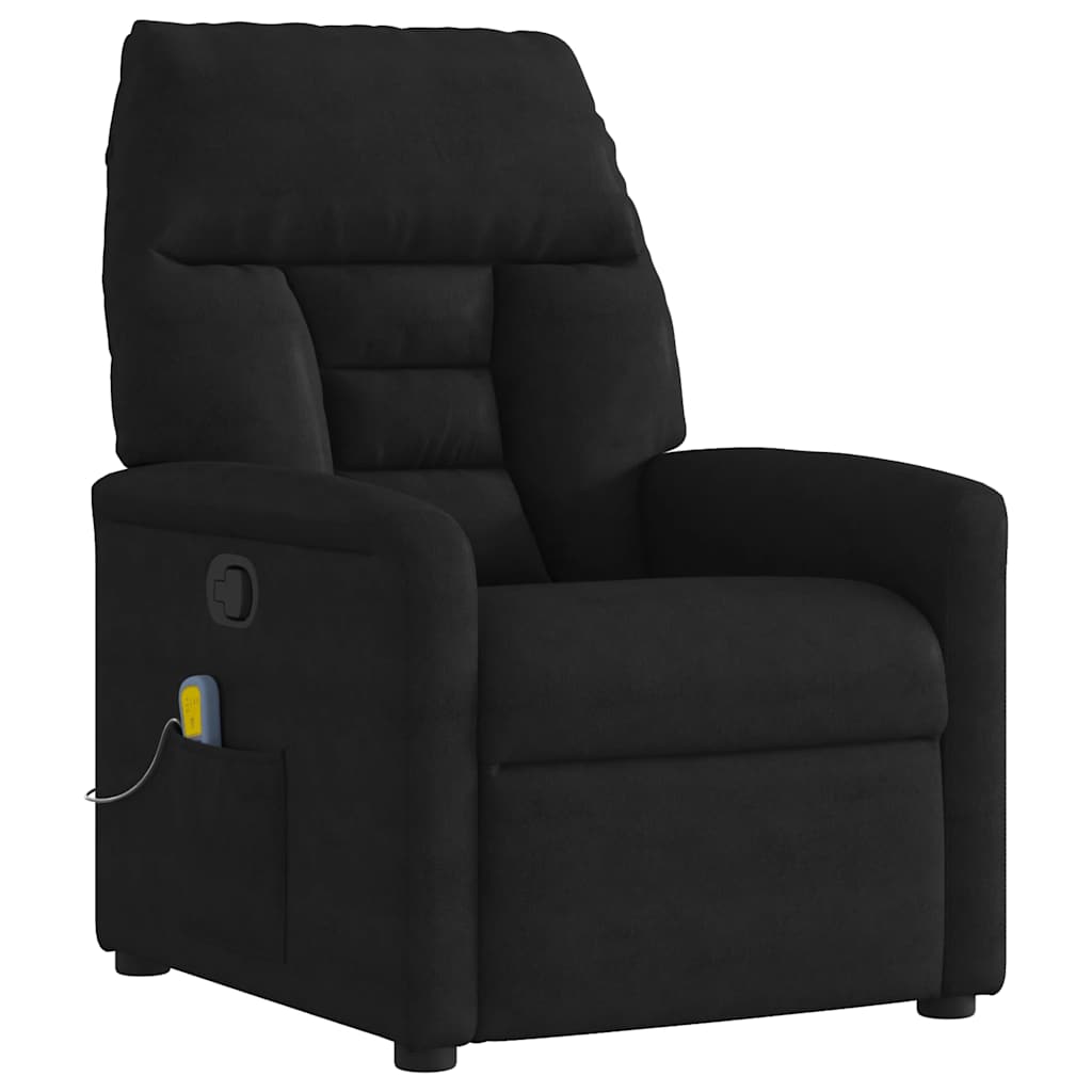 Fauteuil inclinable de massage noir tissu microfibre - XIOS