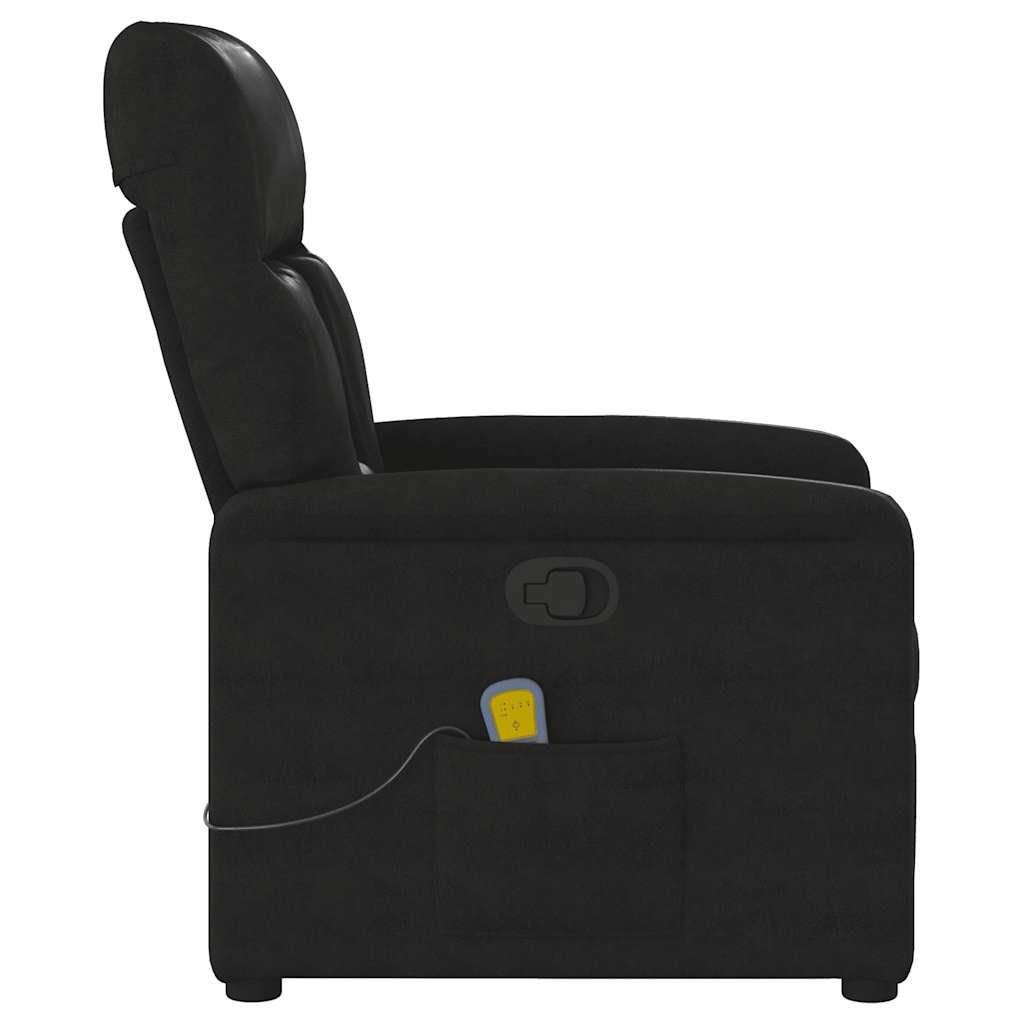 Fauteuil inclinable de massage noir tissu microfibre - XIOS