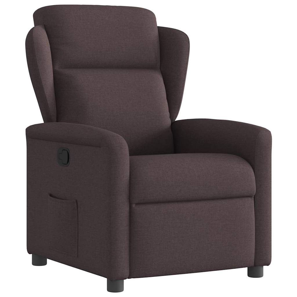 Fauteuil inclinable Marron foncé Tissu - XIOS