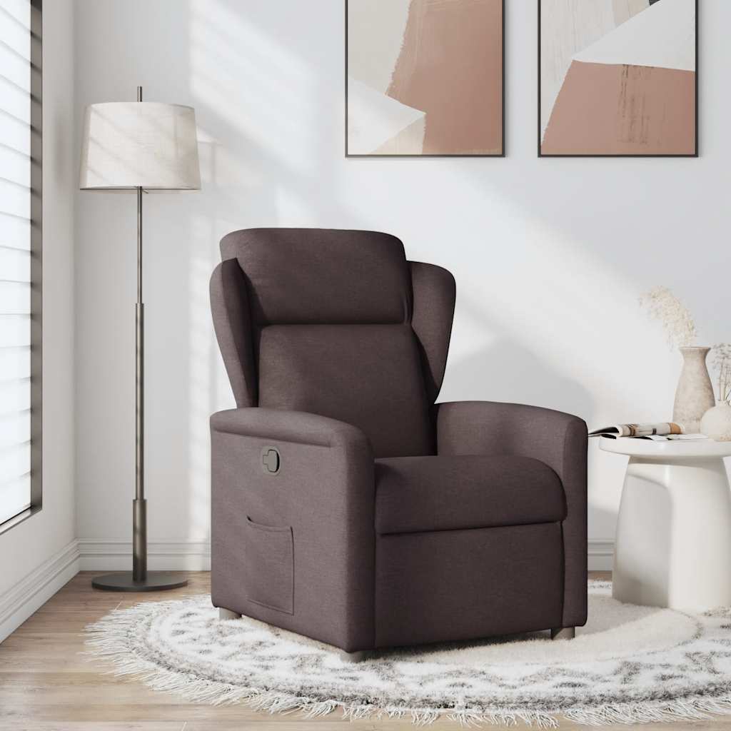 Fauteuil inclinable Marron foncé Tissu - XIOS