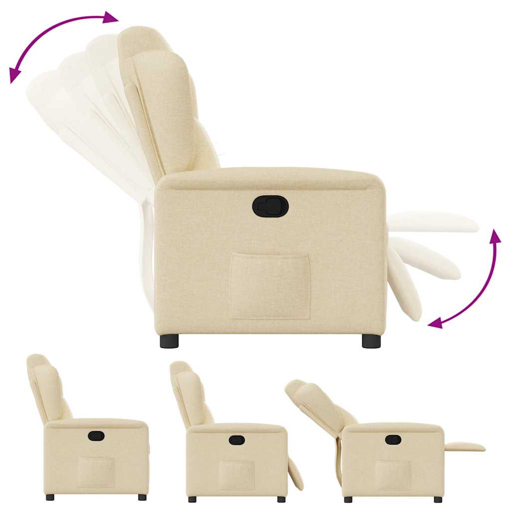 Fauteuil inclinable Crème Tissu - XIOS
