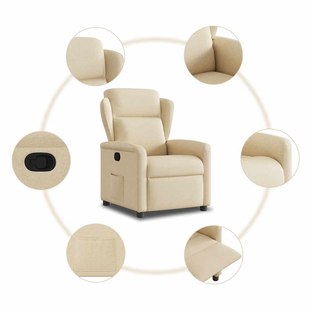 Fauteuil inclinable Crème Tissu - XIOS