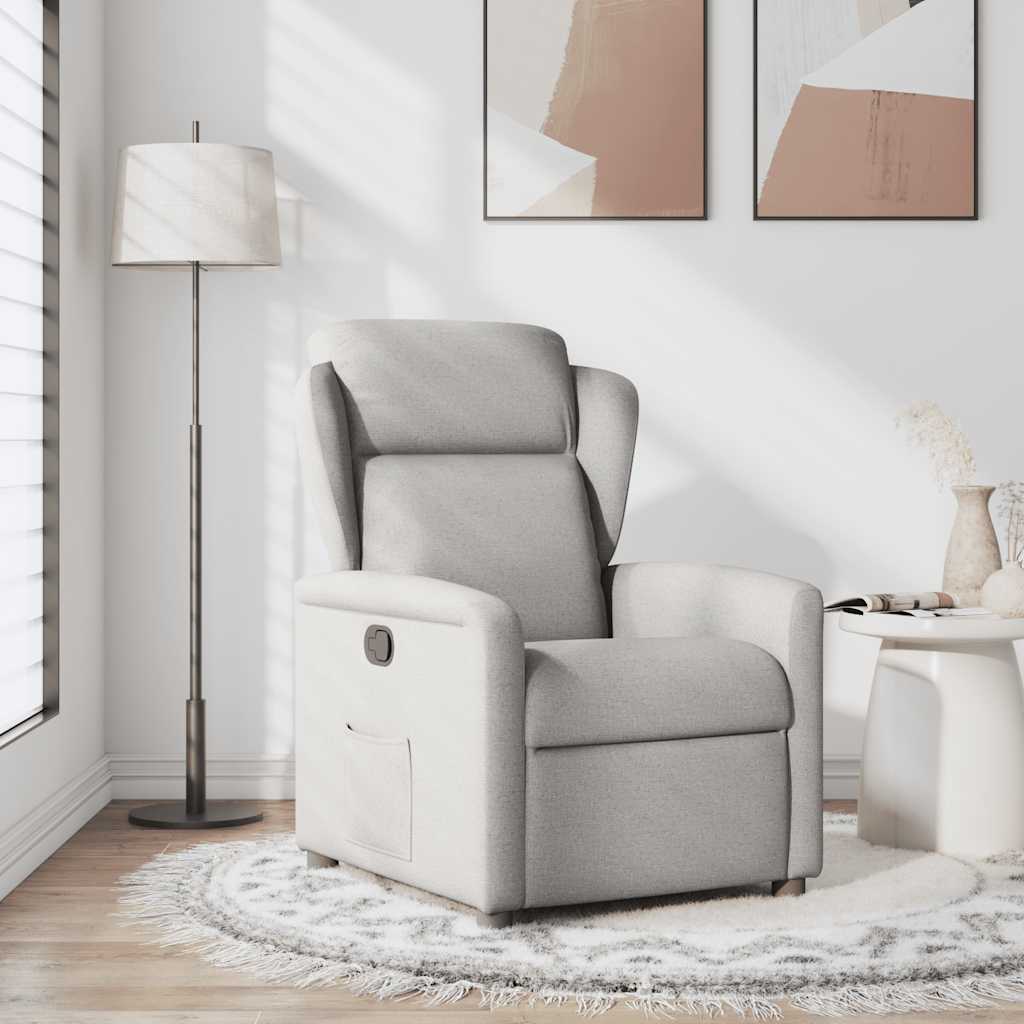 Fauteuil inclinable gris nuage tissu - XIOS