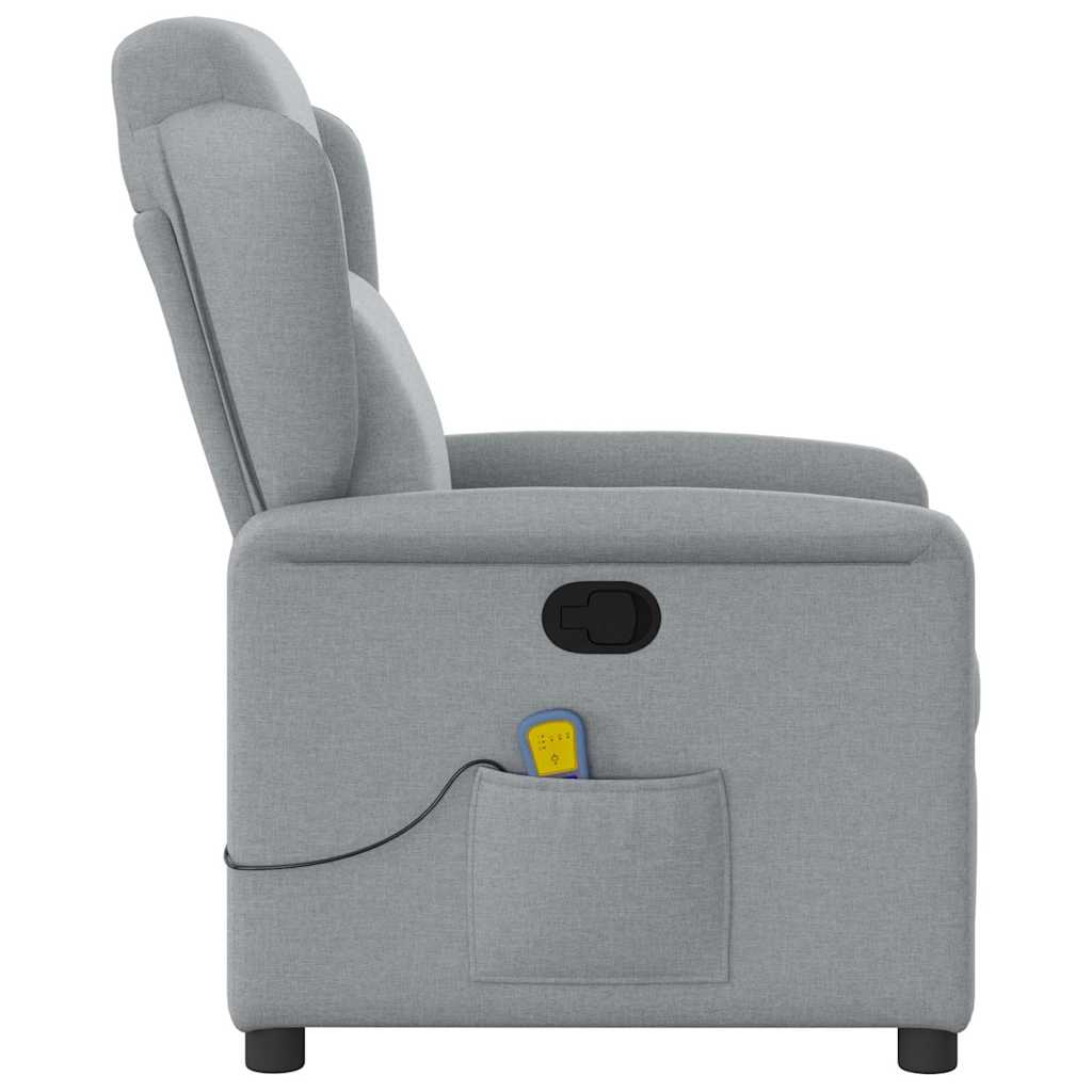 Fauteuil de massage inclinable Gris clair Tissu - XIOS