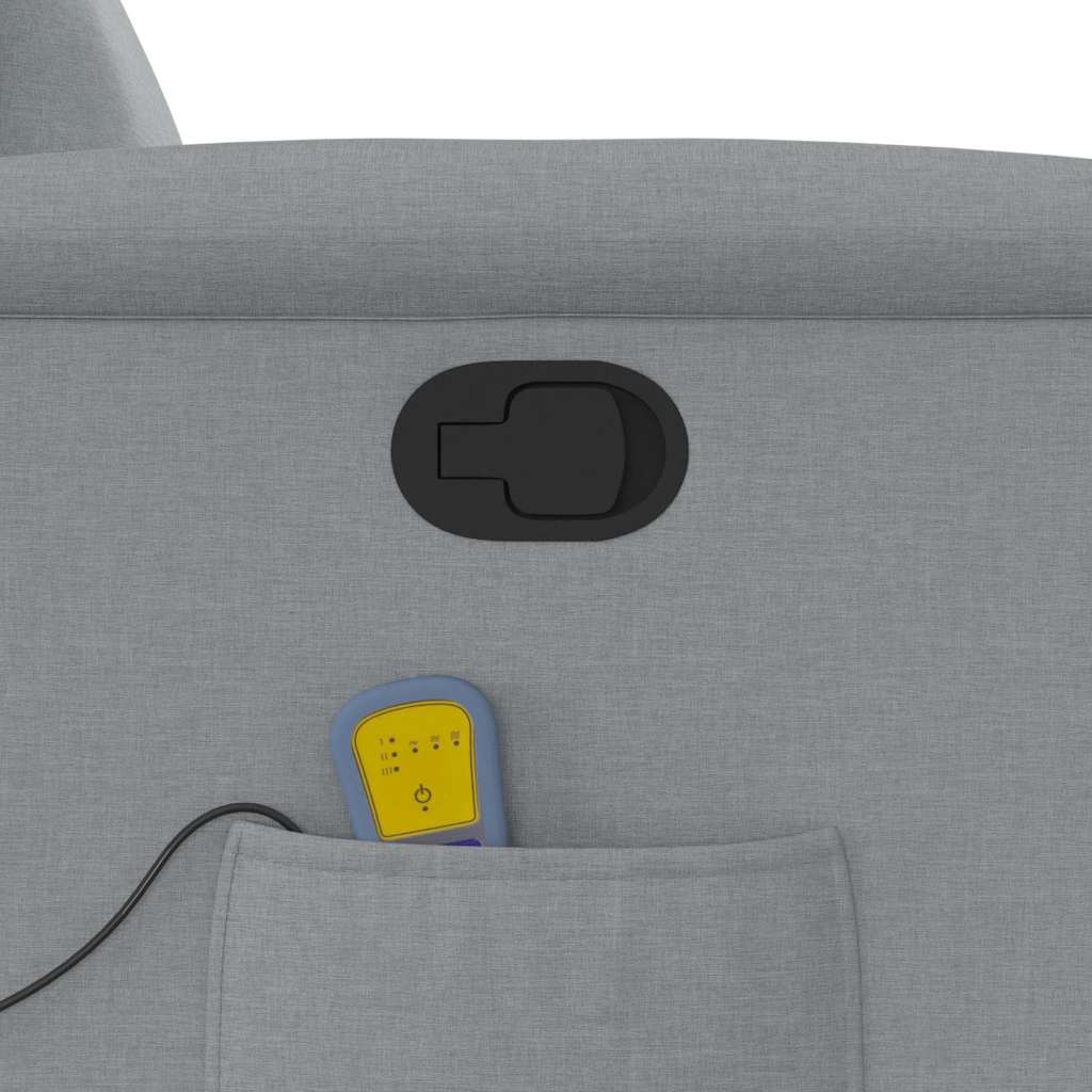 Fauteuil de massage inclinable Gris clair Tissu - XIOS