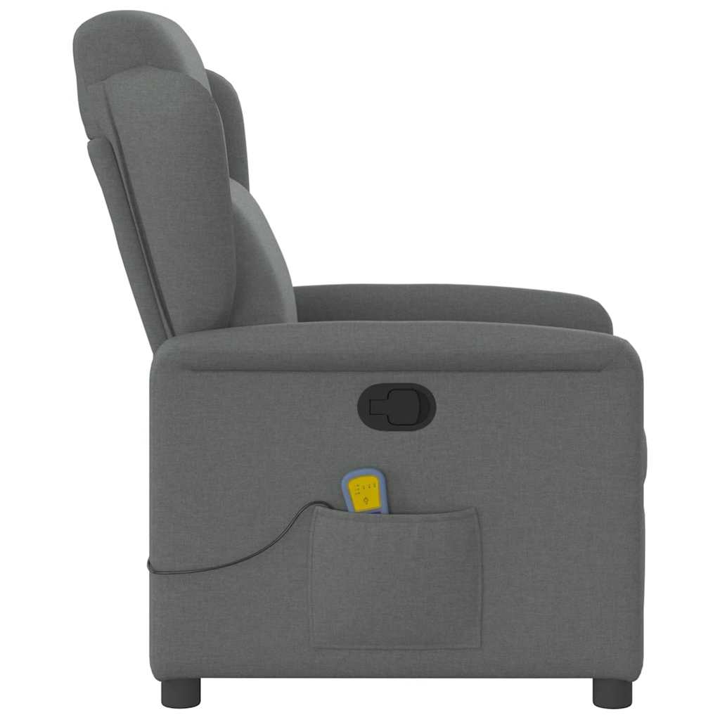 Fauteuil de massage inclinable Gris foncé Tissu - XIOS