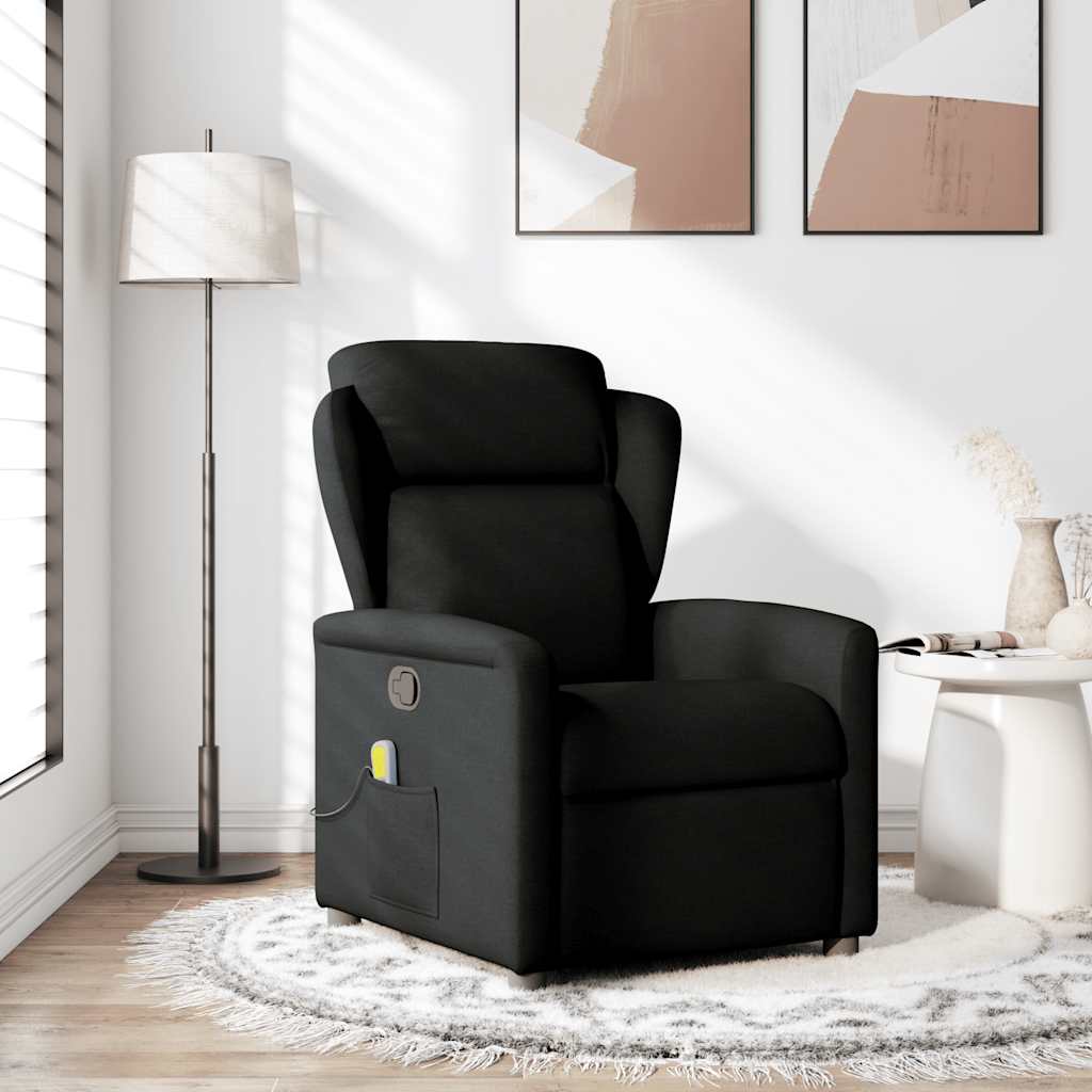 Fauteuil de massage inclinable Noir Tissu - XIOS