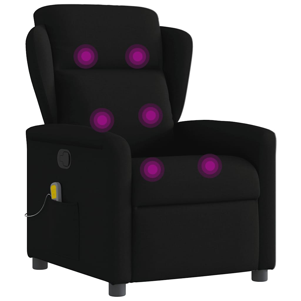 Fauteuil de massage inclinable Noir Tissu - XIOS