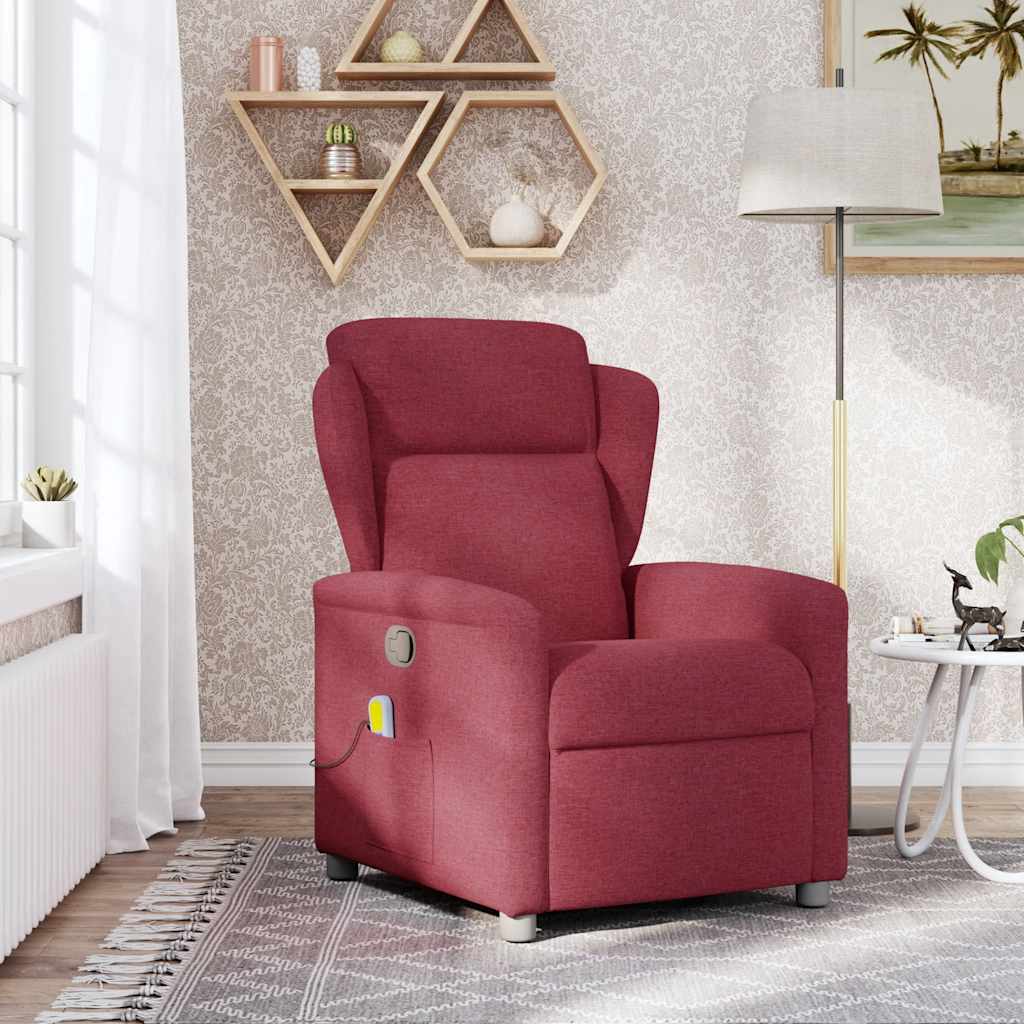 Fauteuil de massage inclinable Rouge bordeaux Tissu - XIOS