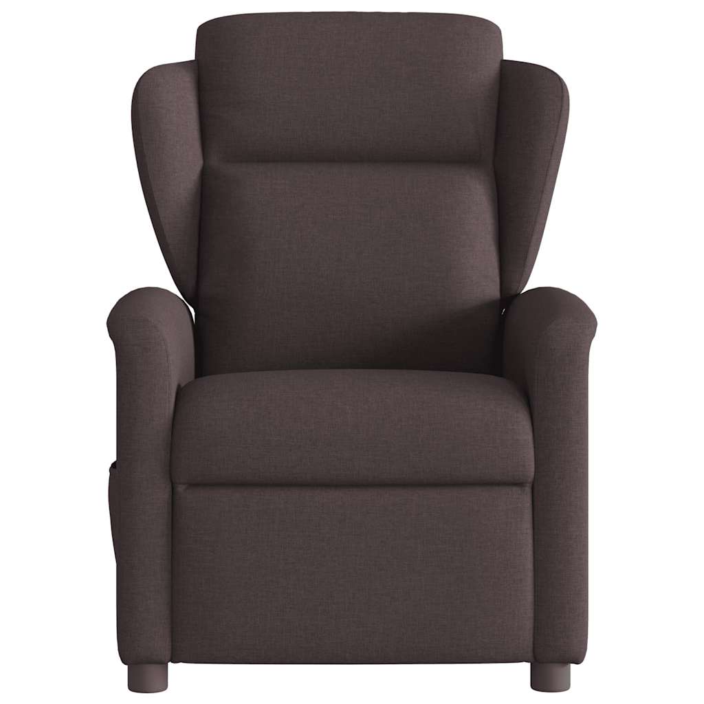 Fauteuil de massage inclinable Marron foncé Tissu - XIOS