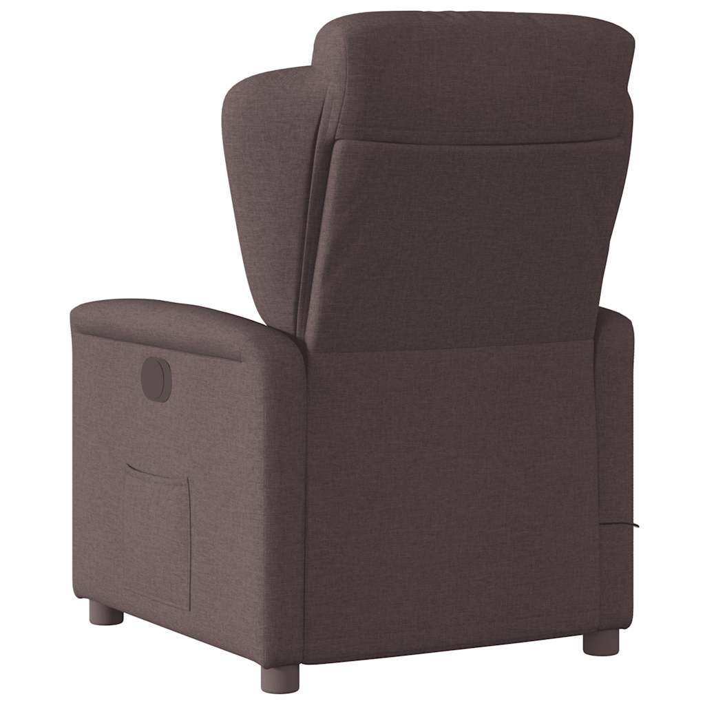 Fauteuil de massage inclinable Marron foncé Tissu - XIOS