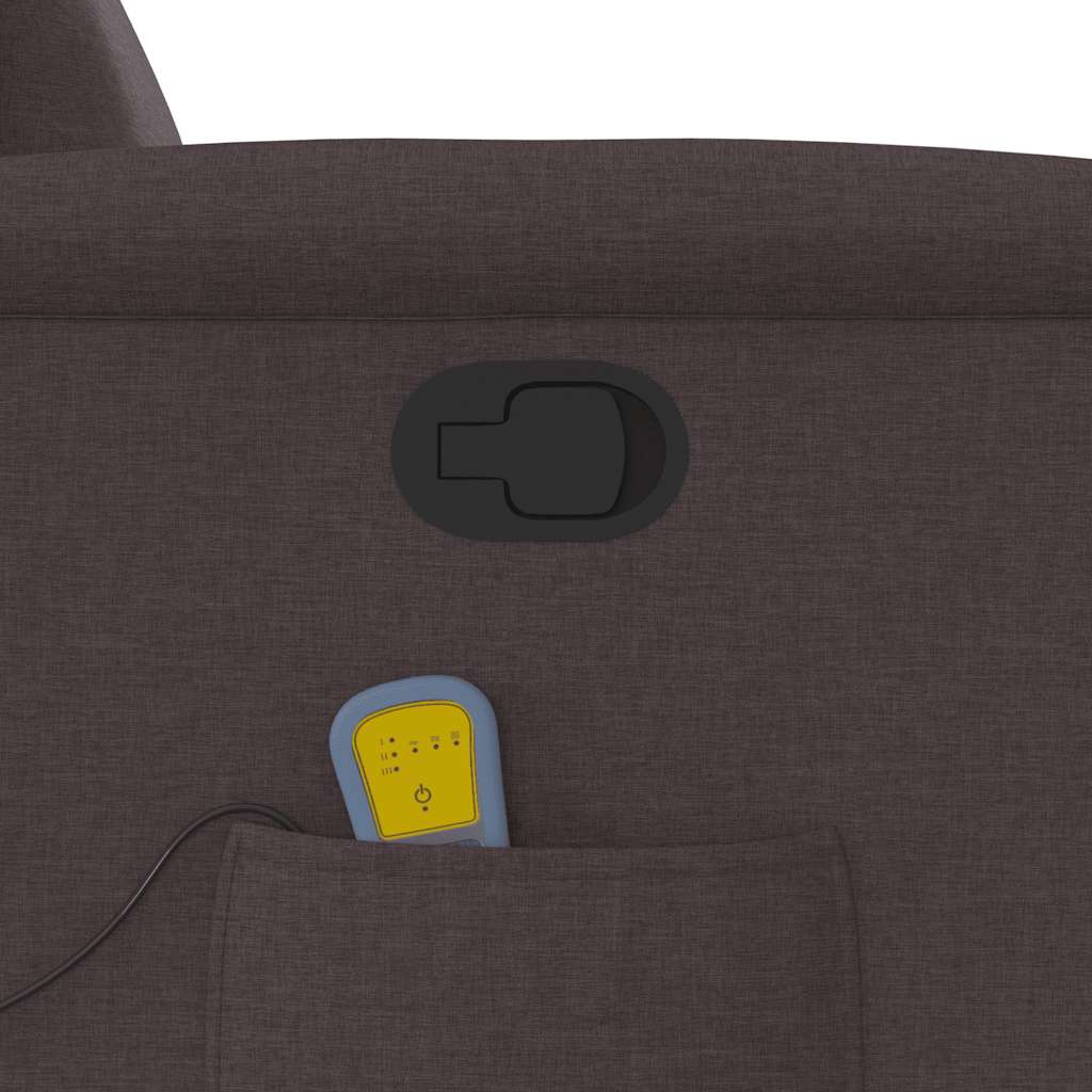 Fauteuil de massage inclinable Marron foncé Tissu - XIOS